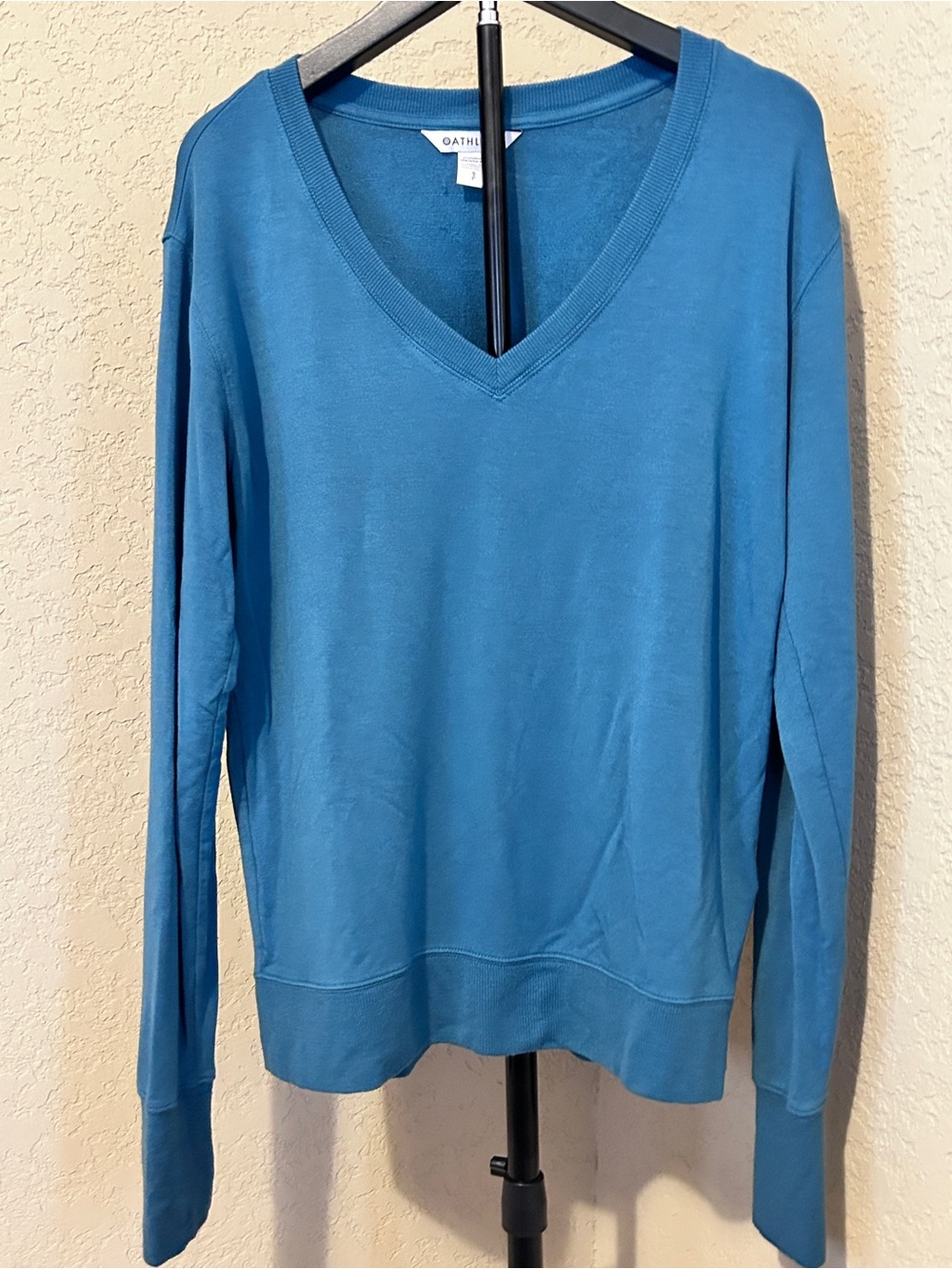 Women’s Athleta Blue V-Neck Women's Sweater